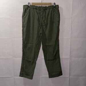 Sonoma Olive Green Easy Paper Bag Waist Capri Pants women’s size Large
